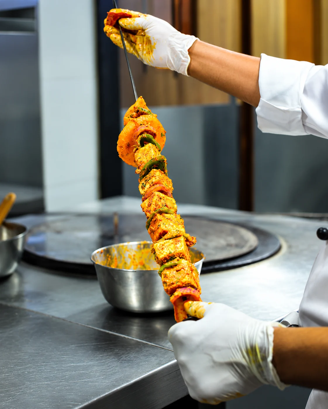 Professional catering team